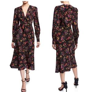 VERONICA BEARD Amber Tie-Front Silk dress Sz 12